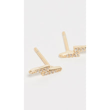 Load image into Gallery viewer, Lightning Bolt Pave Stud
