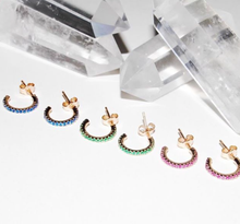 Load image into Gallery viewer, Hoop Pave - Gemstones
